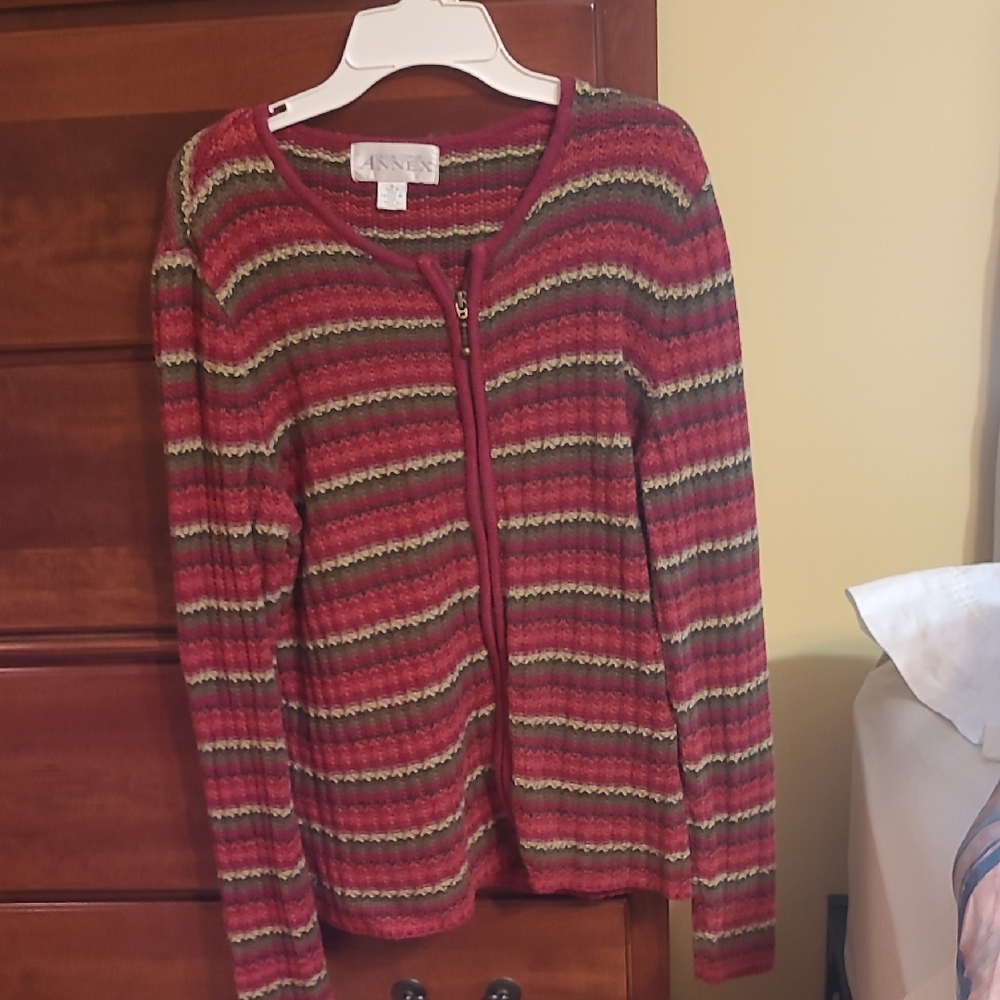 Casual Corner Multicolor Striped Cardigan